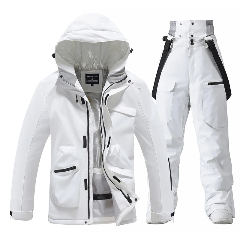 New, Men's and Women's Ski Suit Sets, Waterproof, Snow Costume, Ski Jacket and Pant Set, Outdoor Clothing, Snowboarding, Overall