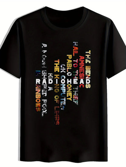 Radiohead A British Rock Band Known for Their Rock Music Summer Vibes Print T-Shirts