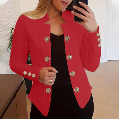 Light Womens Jacket Womens Business Casual Fall Long Sleeve Notch Cardigans Open Front Work Office Cropped куртка женская