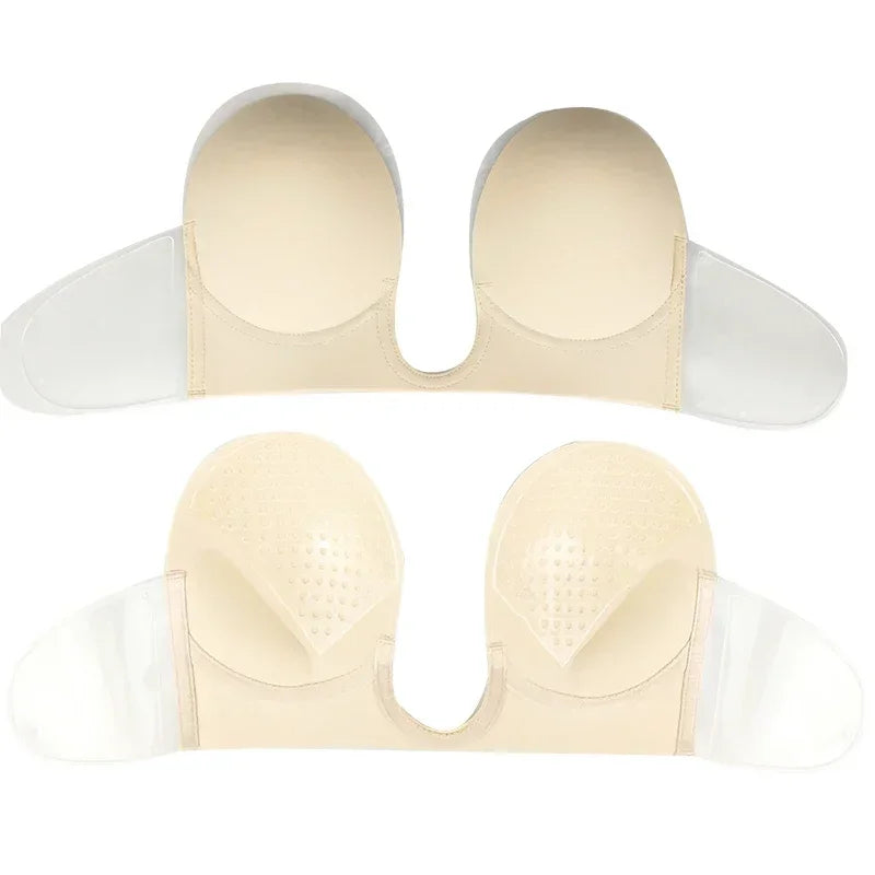 Invisible Push Up Bra Strapless Bras Dress Wedding Party Sticky Self-adhesive Silicone Brassiere Breathable