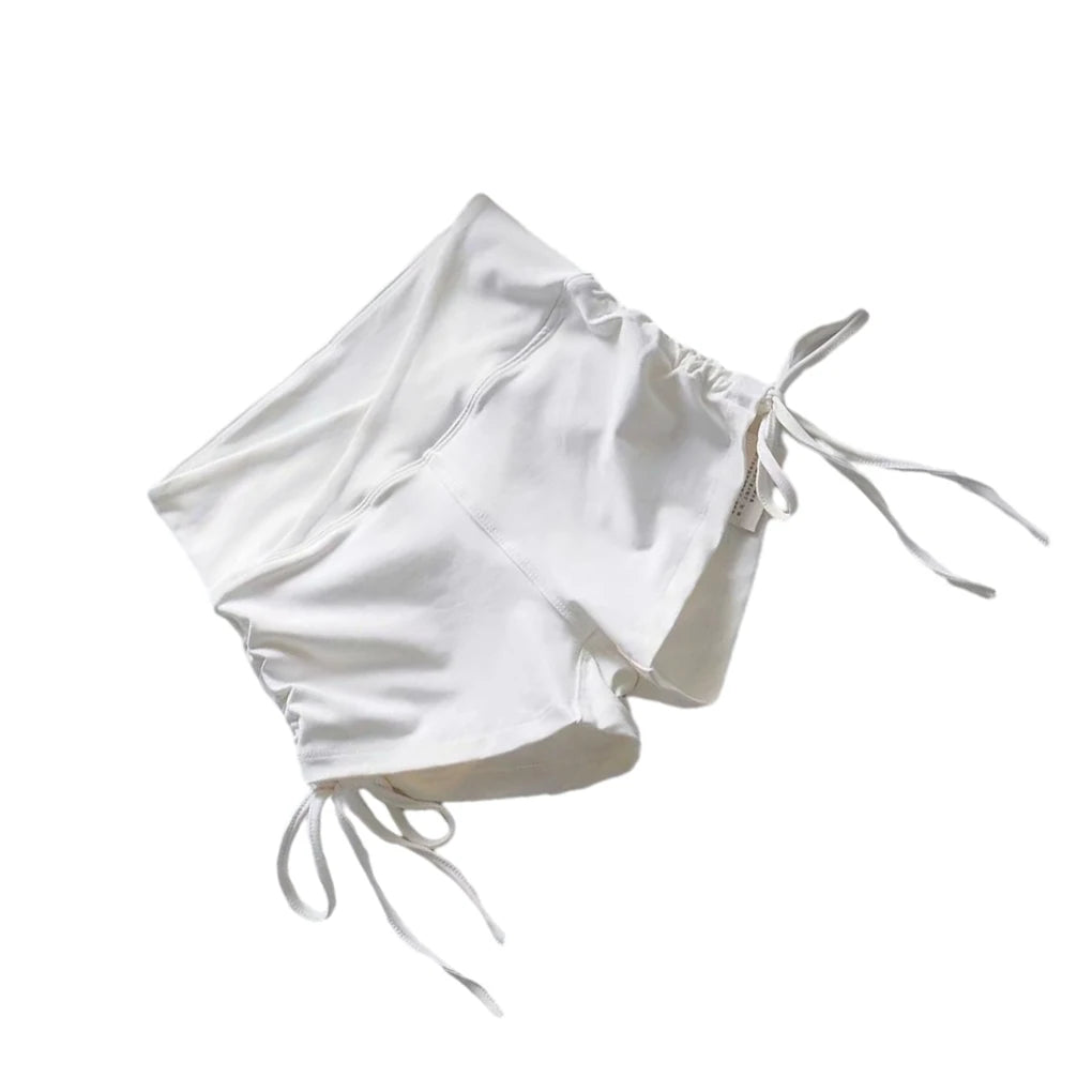 Women Shorts Fitness Hip Lifting Tights Short Leggings Yoga White