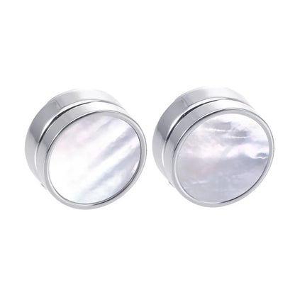 Fashion Round Cuff Link Banquet Wedding Men's Cufflinks Luxulry Jewelry Shirt Cover Buttons Clothing Decoration Accessories