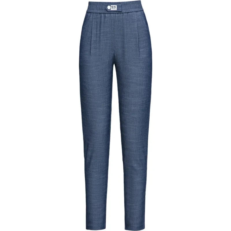 High Waist Women's Thin Jeans Summer New Slim Elastic Waist Denim Harlan Pants Comfortable And Breathable Female Casual Pants