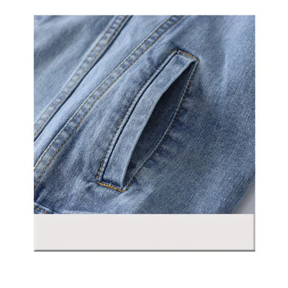Vintage Women Jacket 2026 Autumn Winter Oversize Denim Jackets Washed Blue Jeans Coat Turn-down Collar Outwear Bomber Jacket