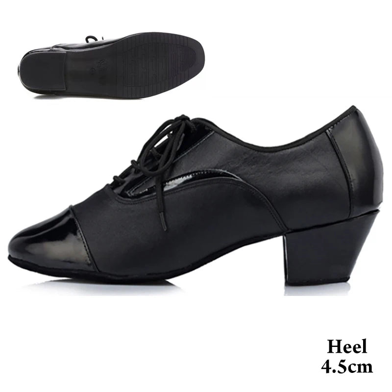 Men Latin Dance Shoes For Rumba Waltz Ballroom Party Salsa Tango Modern Dance Shoes Patent/Matte Leather Boy's Dance Sneaker