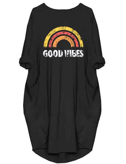 Plus Size Women Short Sleeve O-Neck Loose Casual Dresses  High Street Unisex style Double Pockets Oversize Loose Outerwear Top