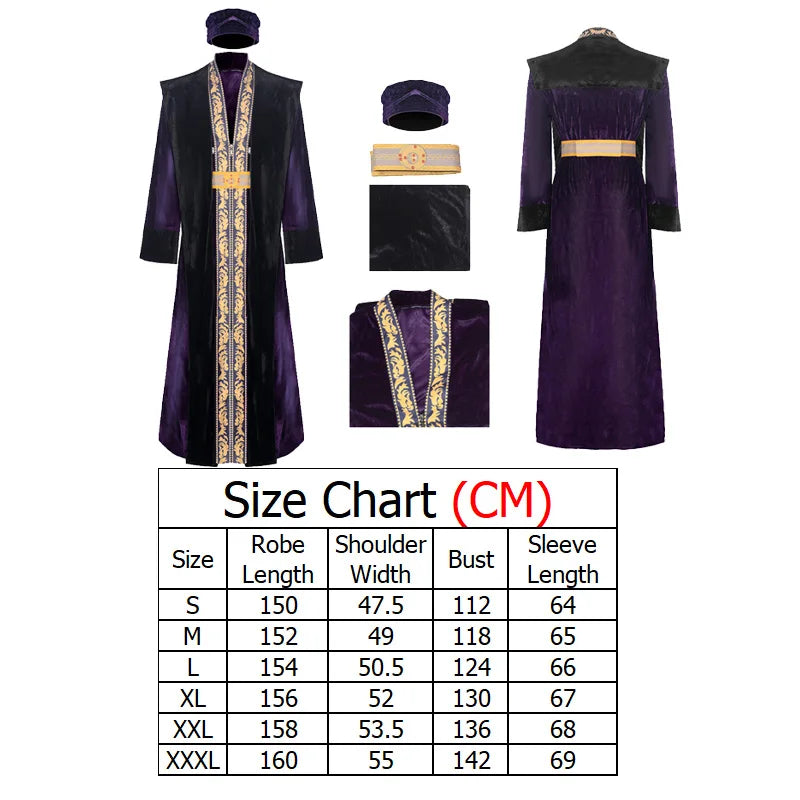 Disguise Dumble Cosplay Dore Costume Albus Men Wizard Robe Belt Beard Hat Wig Magic Clothing Set Outfits Halloween Carnival Suit
