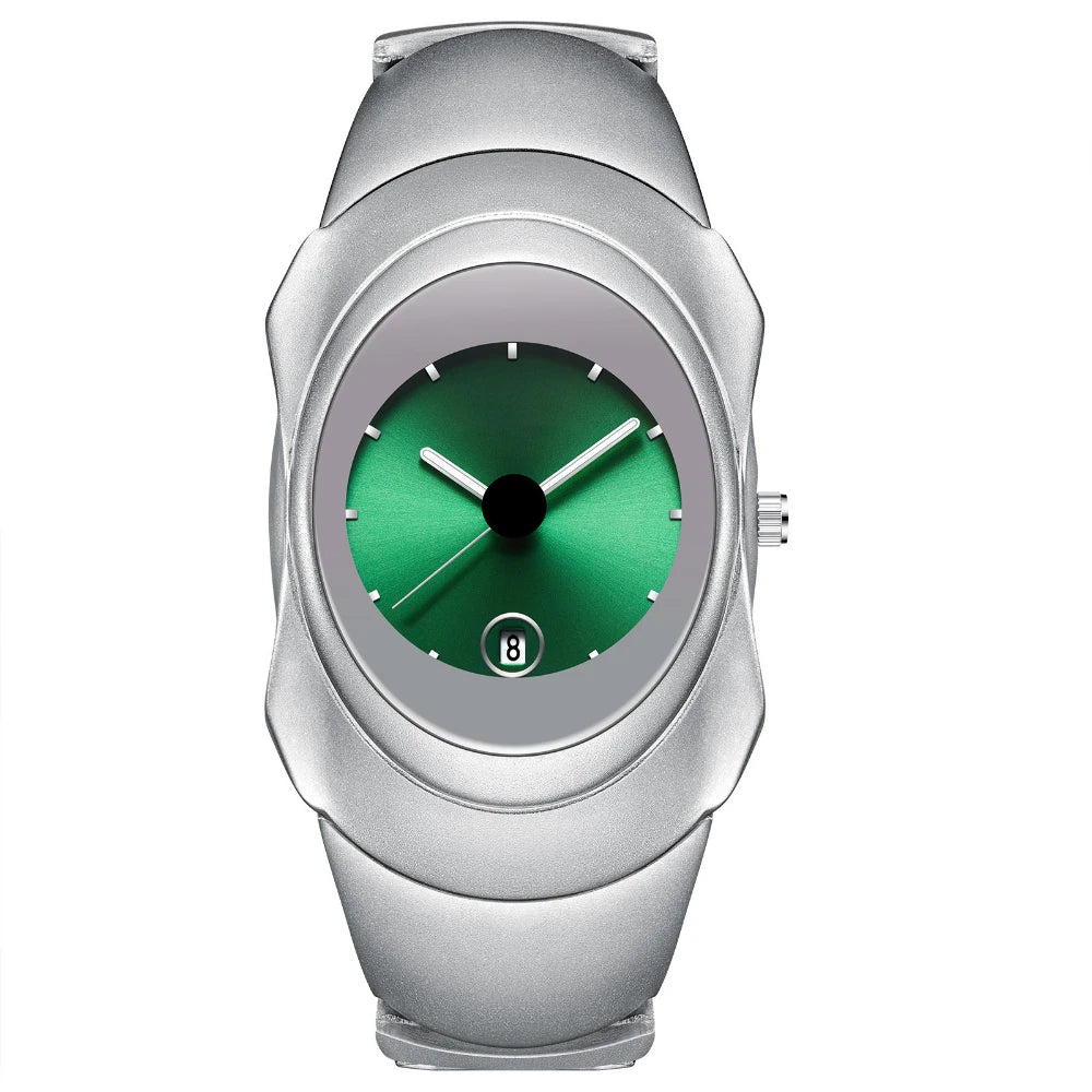 Hot Quartz Watch Mens Y2k Red Alien Style Green Creative Blade Design Special Fashion Unique Steel Men Watch Personalize AAA Clock