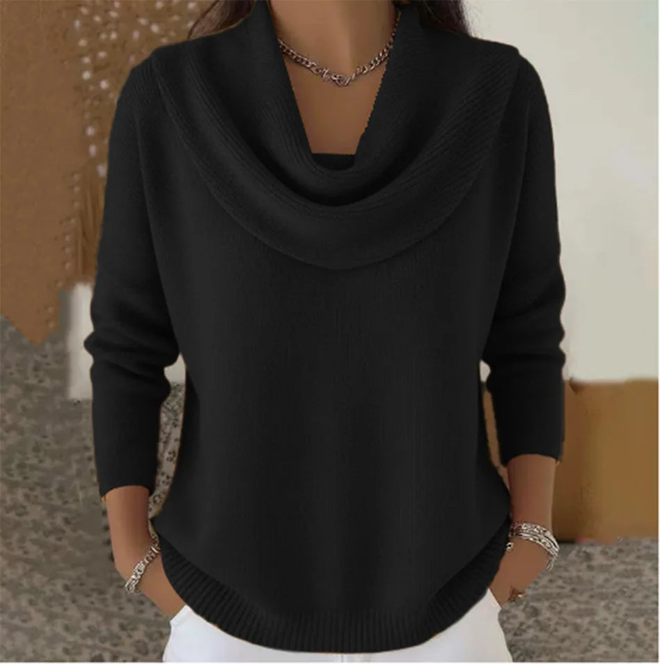 2026 Women's Autumn/Winter New Collection Solid Color Long Sleeve Sweater Tops