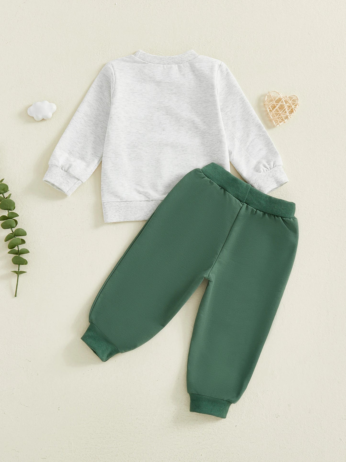Baby 2Pcs Fall Outfits Long Sleeve Helicopter Print Sweatshirt Pants Set Kid Clothes