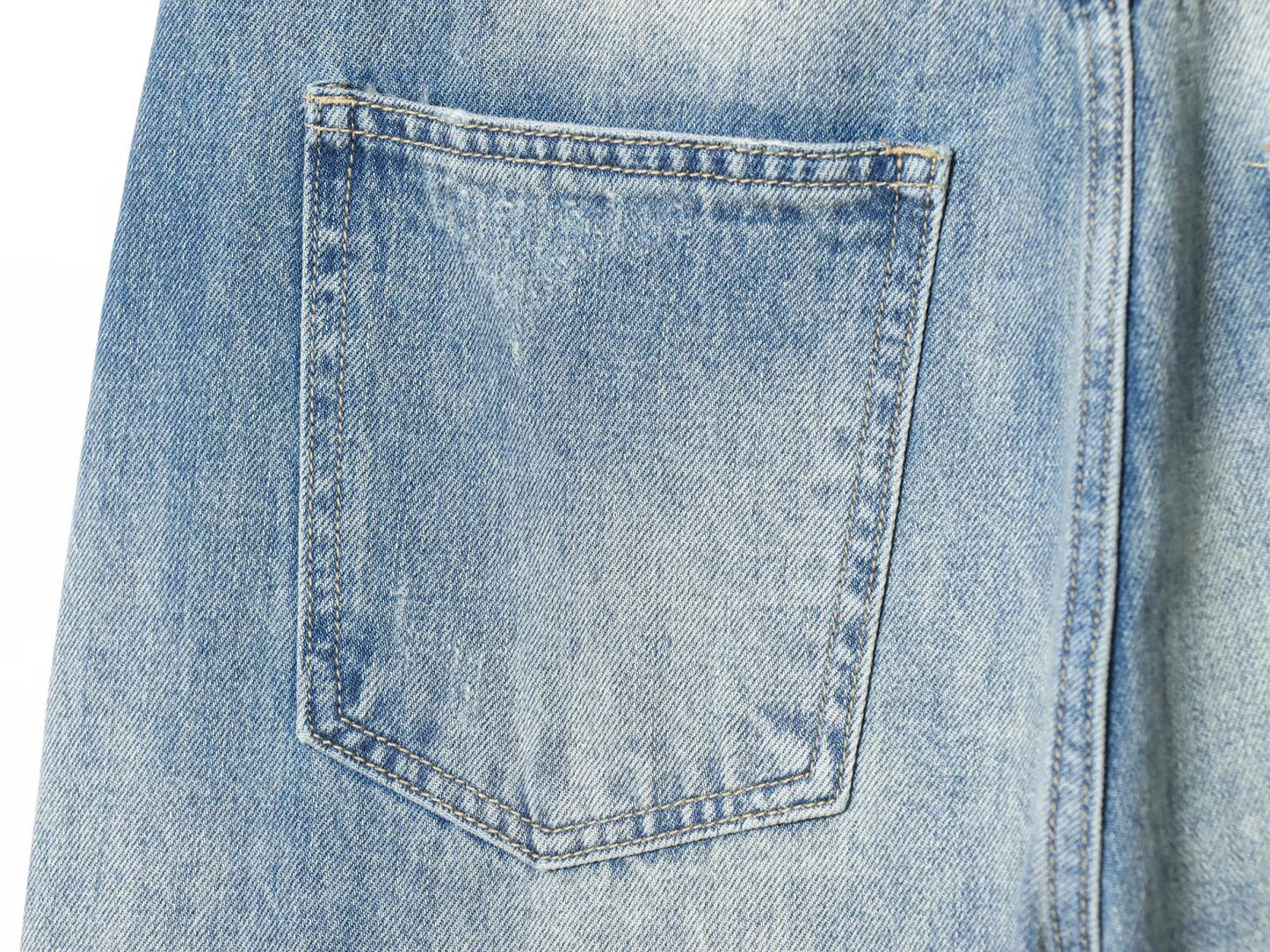 Spring new women's zipper style long mid waist ripped decorative rolled edge loose jeans