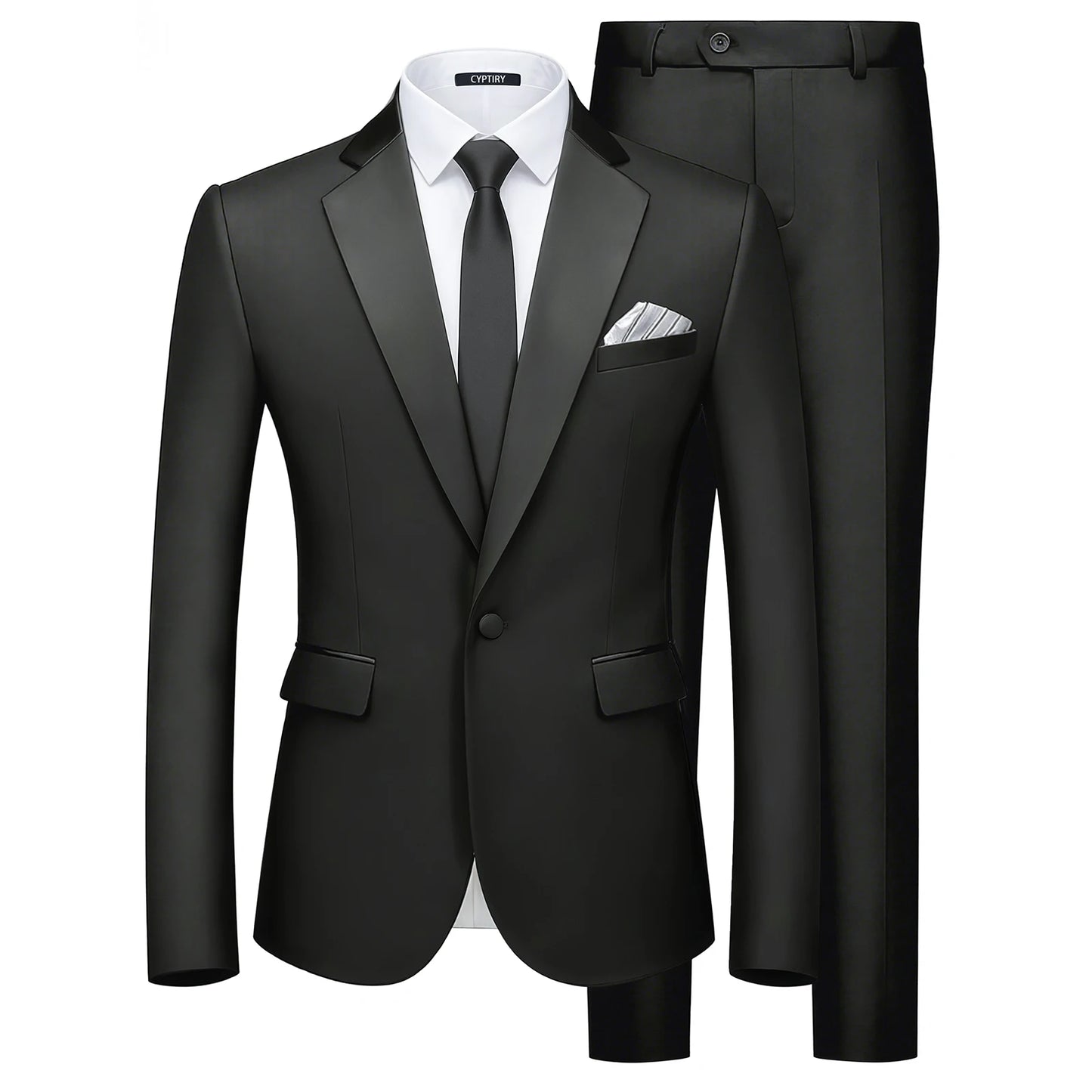 Men's Slim Fit Suit Blazer Business Wedding Party 2-Piece Jacket & Pant Suit