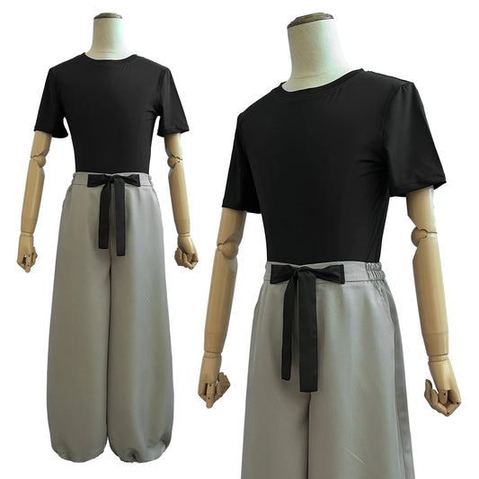HOLOUN Jujutsu JJK Manga Anime Fushiguro Toji Cosplay Costume Wig T-shirt Pants Rose Net Halloween
