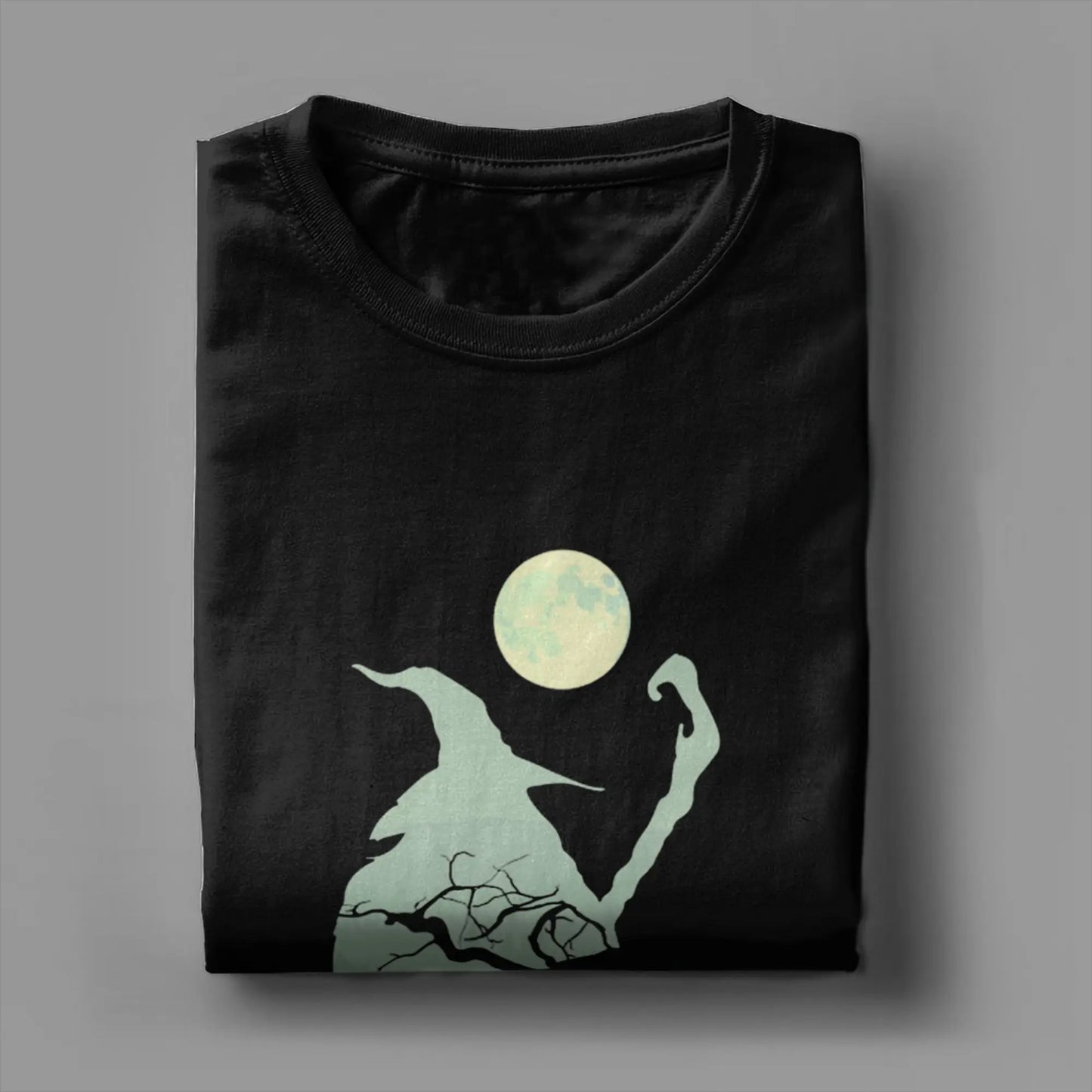 Novelty Into the Forest Tshirts Men Cotton Short Sleeve L-Lords Of The R-Rings Gandalf Wizard Hobbit Crewneck Summer Clothing