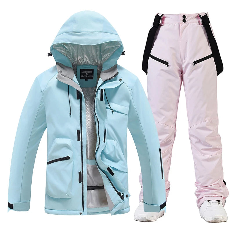 New, Men's and Women's Ski Suit Sets, Waterproof, Snow Costume, Ski Jacket and Pant Set, Outdoor Clothing, Snowboarding, Overall