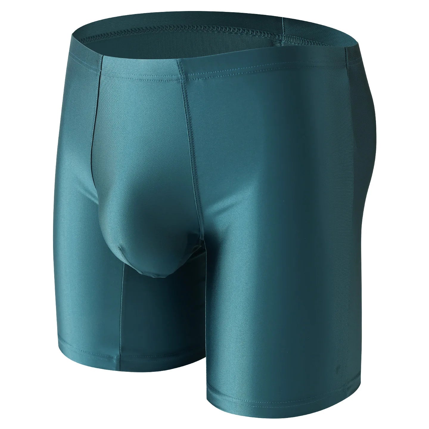 Mens Underwear Boxers Man Solid Slim Ice Silk Extended Leg Boxer Shorts