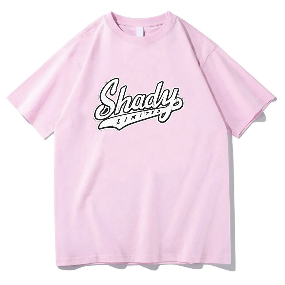 Eminem Shady T-Shirt Rapper Music Gift for Fan T Shirts Men Women Round Neck Short Sleeve Streetwear High Quality Cotton Clothes