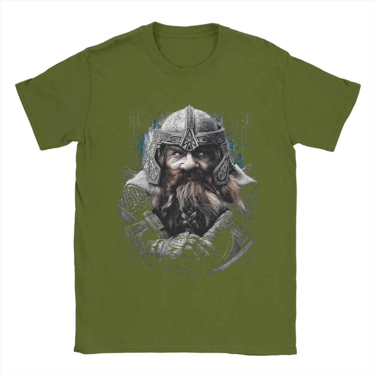 Gimli L-Lords Of The R-Rings T Shirt Men Pure Cotton Funny T-Shirt Round Neck  Tees Short Sleeve Tops 6XL