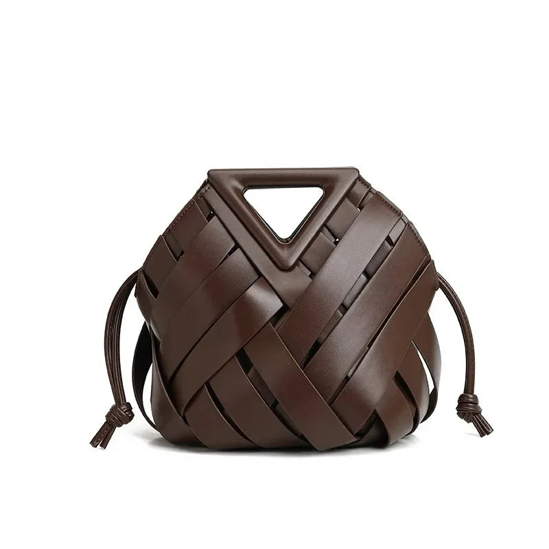 Trendy Vegan Leather Woven Tote Bag for Women Top Handle Purses and Handbags Fashionable Crossbody Shoulder Bag Tote Purses 2025