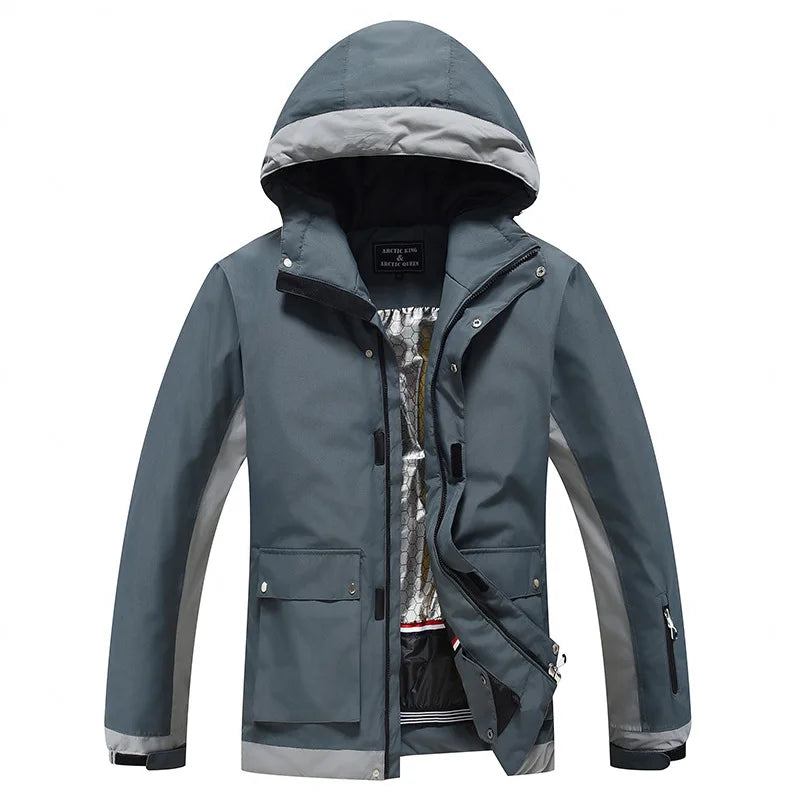 New Men's Women's Ski Suit Winter Outdoor Snow Wear Waterproof Windproof Thickened Warm Ski Clothing Jacket Pants Set Couple