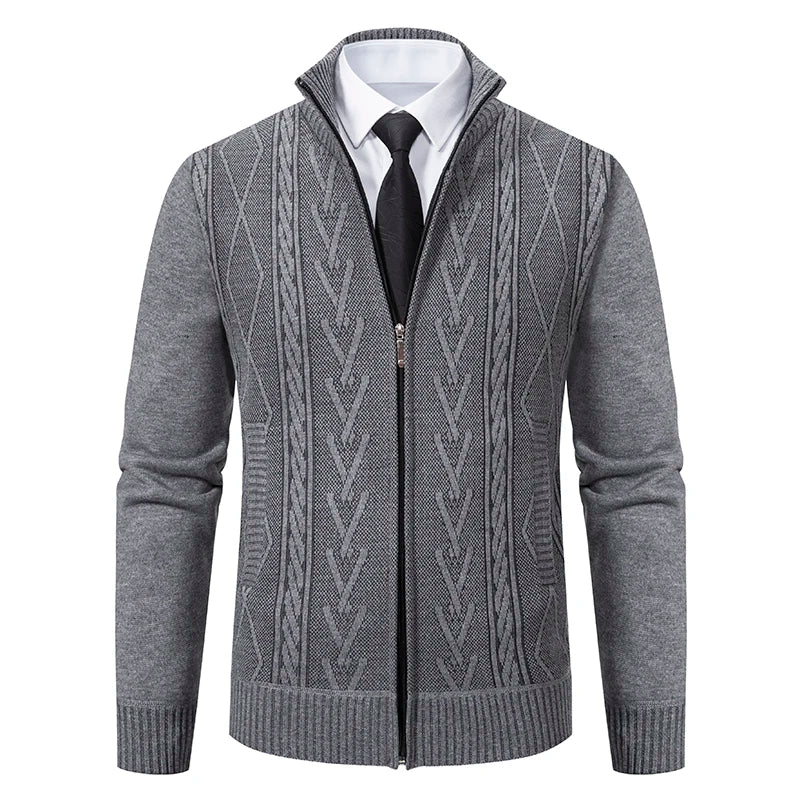 2025 New Men's Sweaters Autumn Winter Warm Zipper Cardigan Sweaters Man Casual Knitwear Sweatercoat male clothe