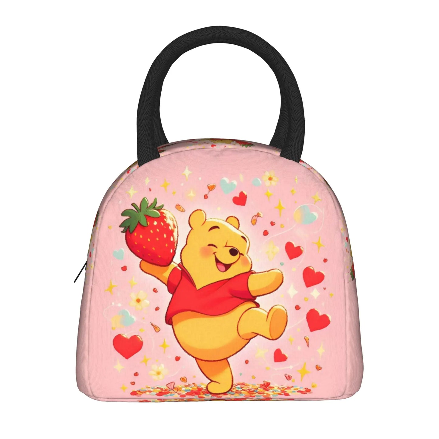Anthropomorphic Teddy Bear Happy Insulated Lunch Bags Large Winnie The Pooh Reusable Thermal Bag Lunch Box Tote Work  Outdoor