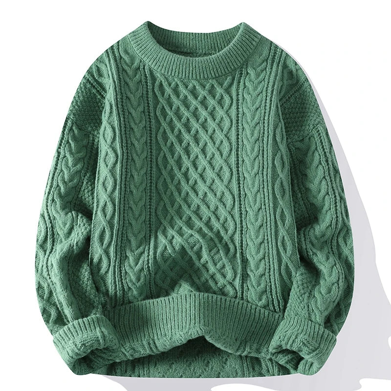 Legible Autumn and Winter Casual Sweaters Men Round Neck Collar Knitted Pullovers Male Loose Sweater Man