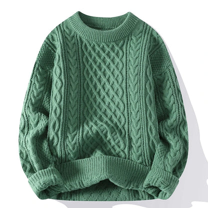 Legible Autumn and Winter Casual Sweaters Men Round Neck Collar Knitted Pullovers Male Loose Sweater Man