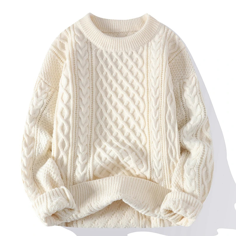 Legible Autumn and Winter Casual Sweaters Men Round Neck Collar Knitted Pullovers Male Loose Sweater Man