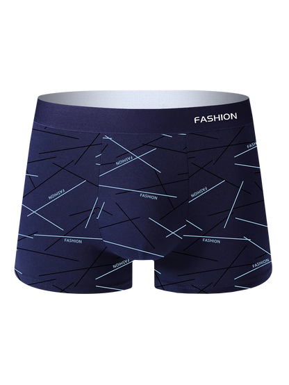 4-Pack Men's Boxer Briefs Fashionable Comfortable Soft Fabric Advanced Sports Fitness Casual Underwear for Men