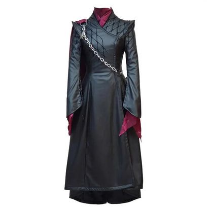Women Queen Cosplay TV House Dragon Daenerys Cosplay Costumes Black Dress Uniforms Outfit Or Wig