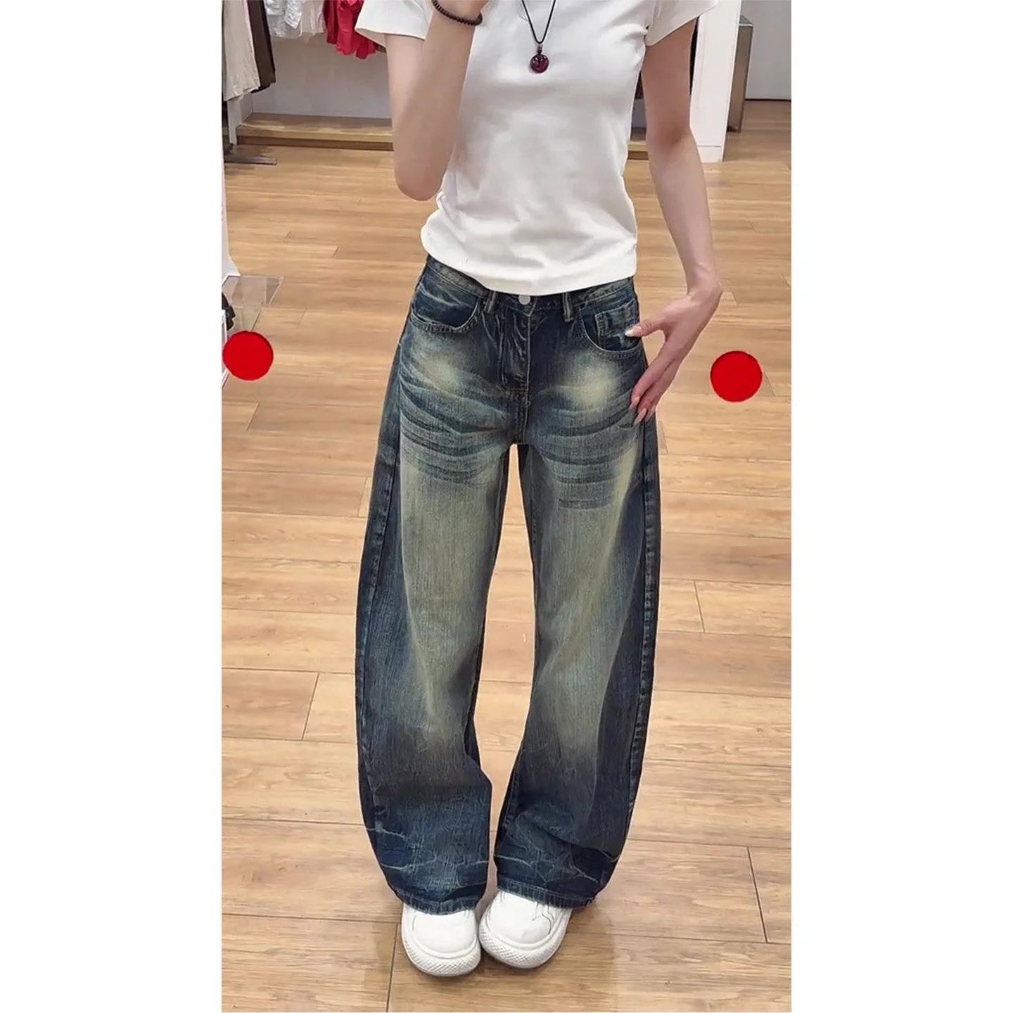American Style Faded Denim Jeans