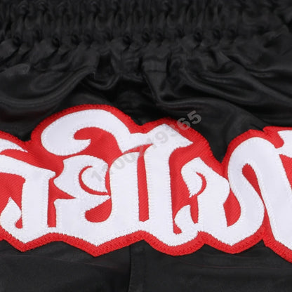 Muay Thai Fight Kickboxing Shorts Fitness Men Women Kids Boxing Shorts Embroidery Thailand Gym Training Black MMA Jujitsu Pants