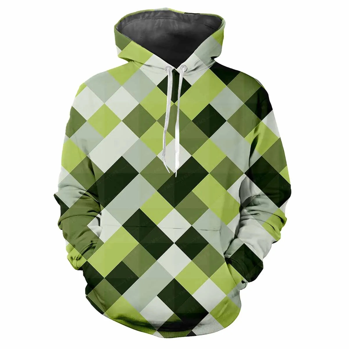 2024 Fashion Minimalist Plaid 3D Printed men's Tops Casual Soft Comfort Elegant men's Hoodies Personalize Outdoor Sports Hoodie