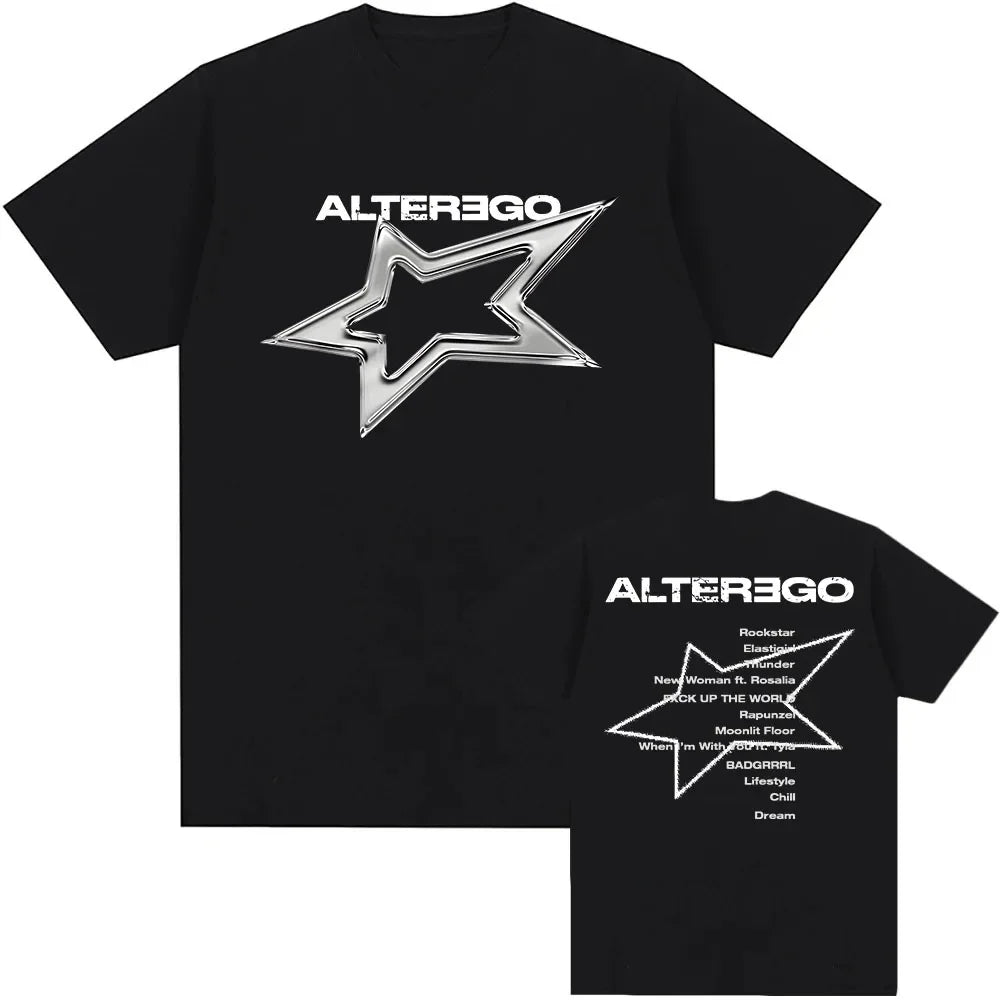 Koran Singer Album Alter Ego Graphic T-shirts LISA Fashion Hip Hop Streetwear Unisex