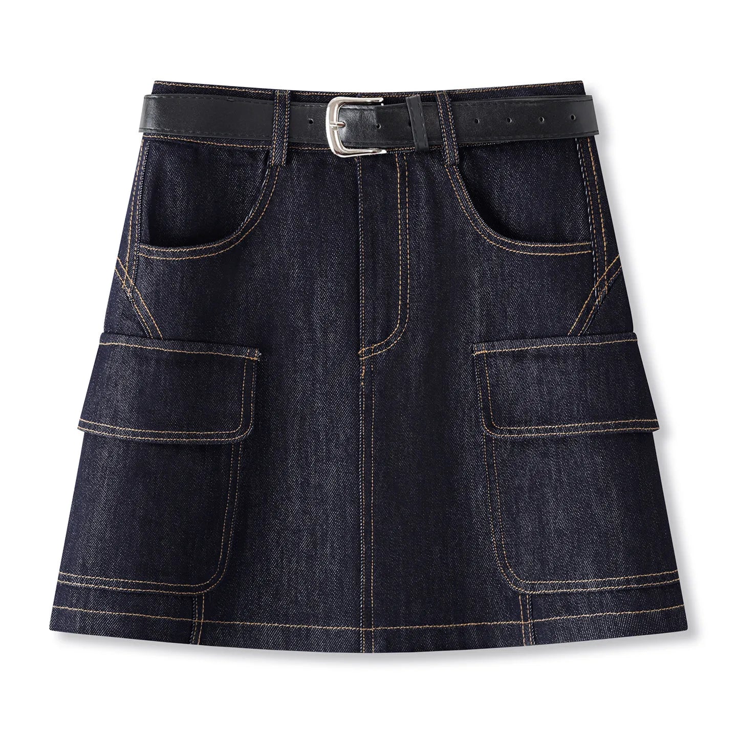ZJYT High Street Fashion Denim Skirts for Women Summer 2026 New High Waist Casual Blue Mini Skirt Ladies Faldas Female Clothes