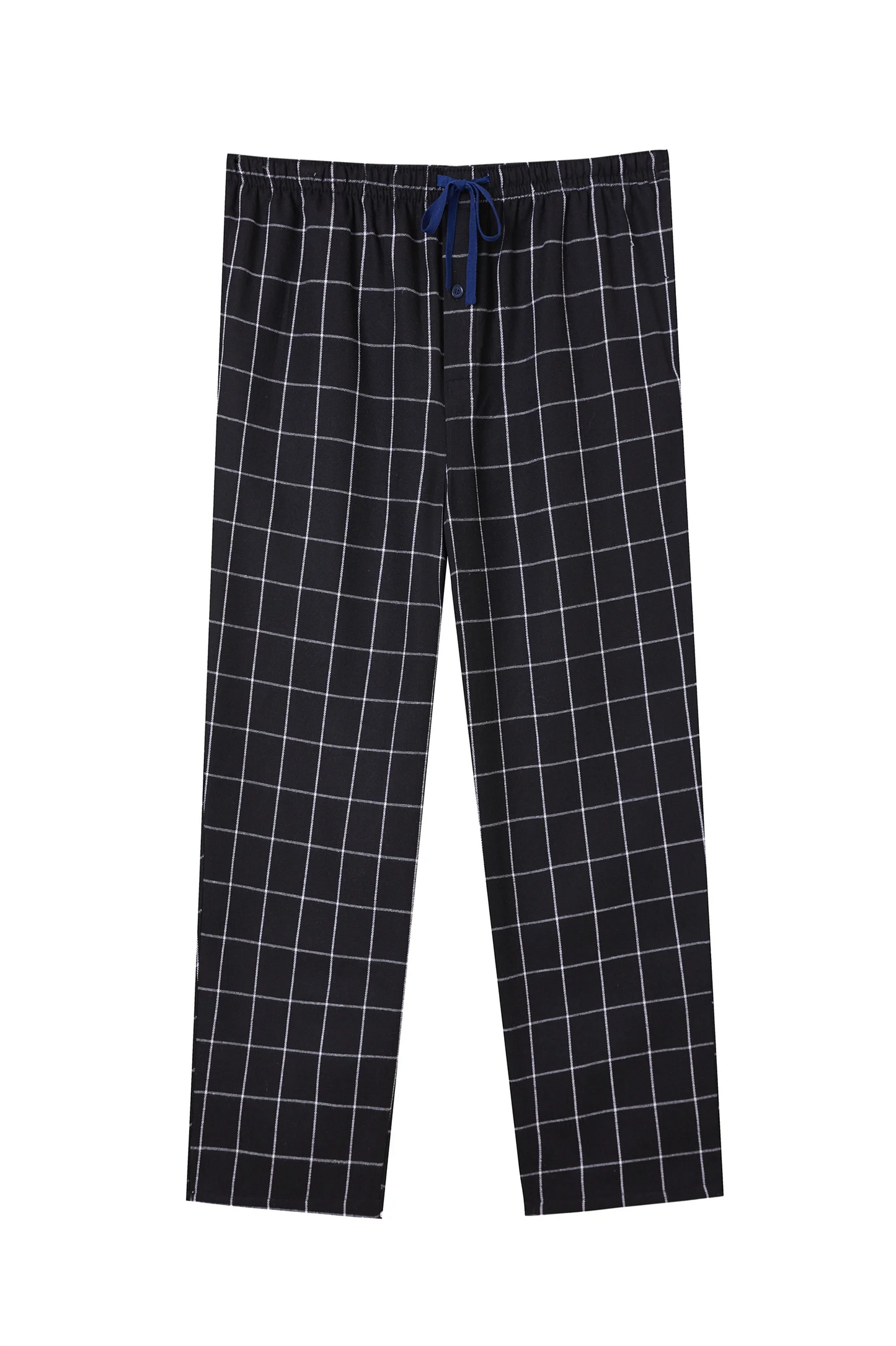 Men's Pajama Bottom Flannel Trendy Plaid Solid Casual Comfy with Pocket Warm Loose Sleeping Pants Stretchy Elastic Waistband