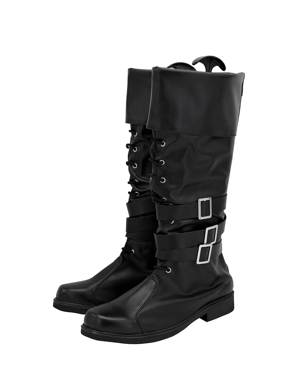 Fantastic Beasts The Crimes of Grindelwald Gellert Grindelwald Cosplay Boots Black Leather Shoes Custom Made Halloween Props
