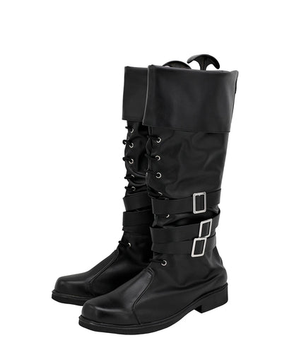 Fantastic Beasts The Crimes of Grindelwald Gellert Grindelwald Cosplay Boots Black Leather Shoes Custom Made Halloween Props