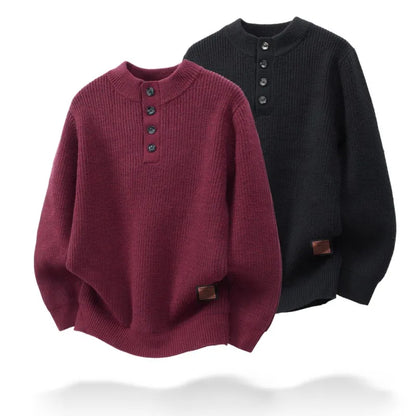Men's Button-Up Plus-Size Knitted Sweater New Autumn and Winter Style Loose and Soft Pullover Sweater Trend tops Fit 50-150kg