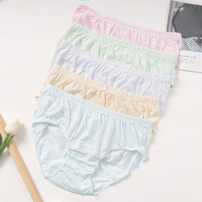Shorts Underpants Women's Pure Cotton Breathable Mid-aged Elderly Briefs For Mothers