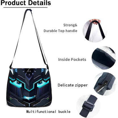 1/2/3/4/5PCS Robot Graphic Backpack Set | Ideal for Daily Travel