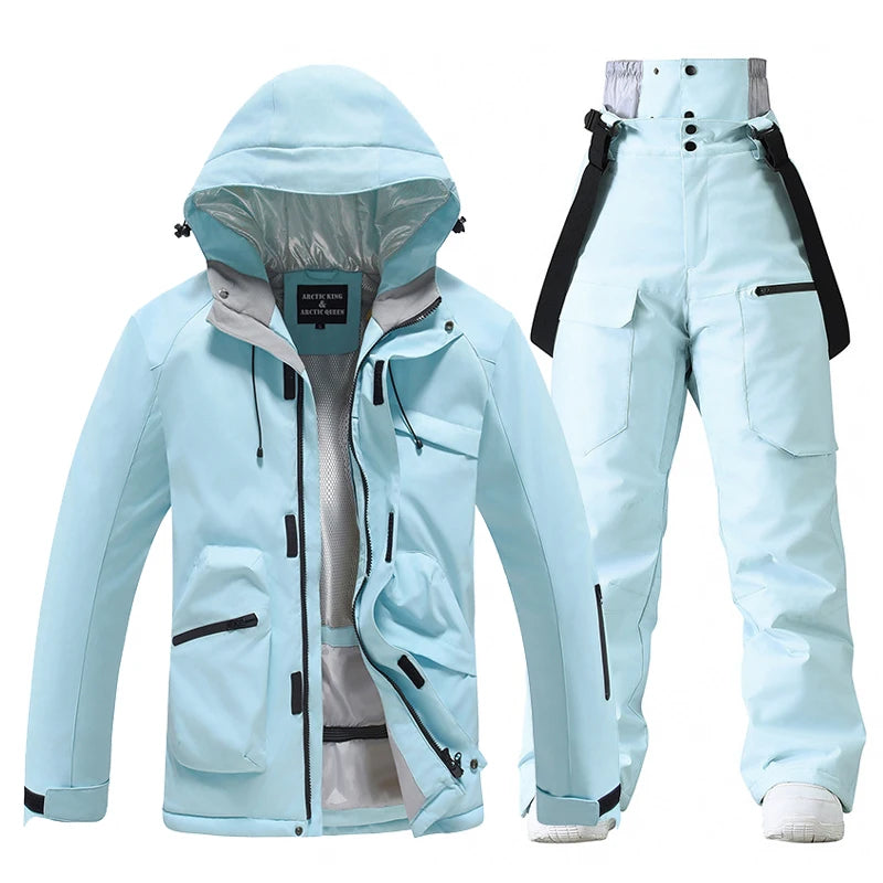 New, Men's and Women's Ski Suit Sets, Waterproof, Snow Costume, Ski Jacket and Pant Set, Outdoor Clothing, Snowboarding, Overall