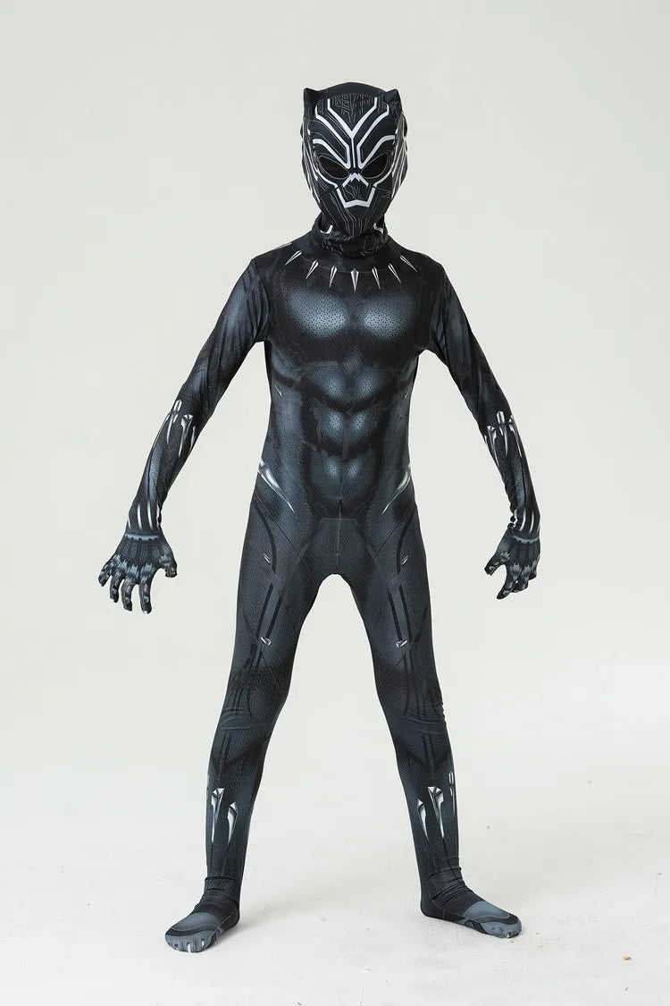 Anime Superhero Black Panther Men Adult Jumpsuits Panther Cosplay Halloween Costume Bodysuits Dress Up New