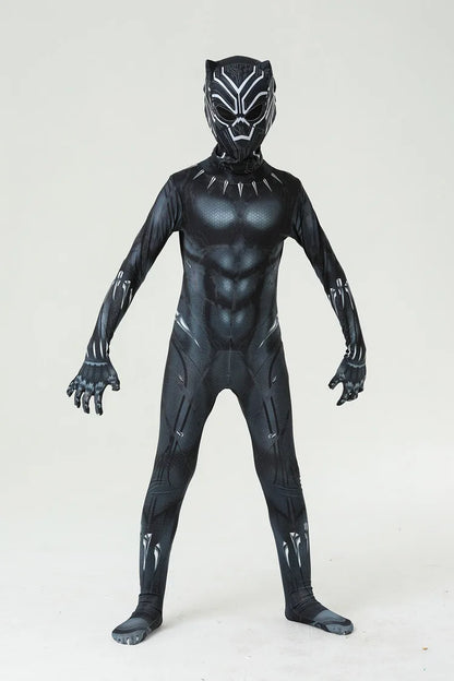 Anime Superhero Black Panther Men Adult Jumpsuits Panther Cosplay Halloween Costume Bodysuits Dress Up New