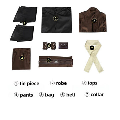 Jedi Anakin Cosplay Costume Disfraz Skywalker Vader Darth Jedi Top Pants Cloak Belt