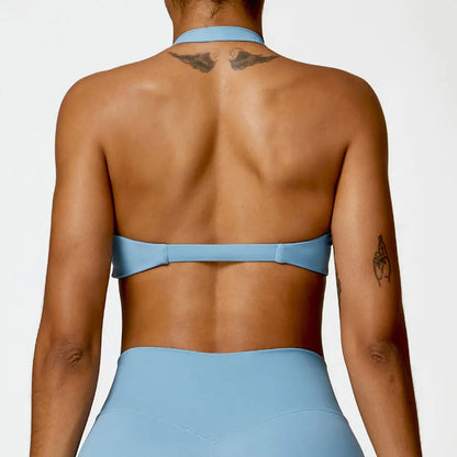 Yoga Bra Push-up Sports Fitness Vest Nylon Gym Workout Sports Underwear Sexy Breathable Quick Dry Athletic Training Crop Top