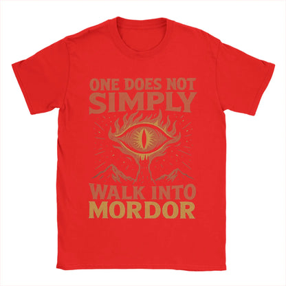 One Does Not Simply Walk Into Mordor Eye of Sauron L-Lords Of The R-Rings T-Shirts Men Pure Cotton Tees T Shirts 4XL Clothes