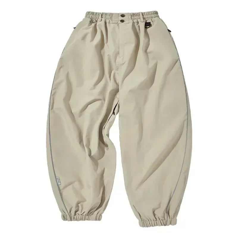 Fashion Single Board Ski Pants Casual Track High Waist Wide Pants Waterproof Wear Resistant Professional Double Board Ski Pants