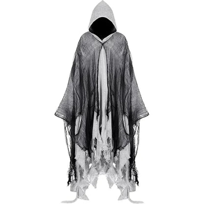 Grim Reaper Costume Cloak with Hood Dune Costume Medieval Renaissance Cloak Halloween Witch Wizard Vampire Cape Party Cosplay